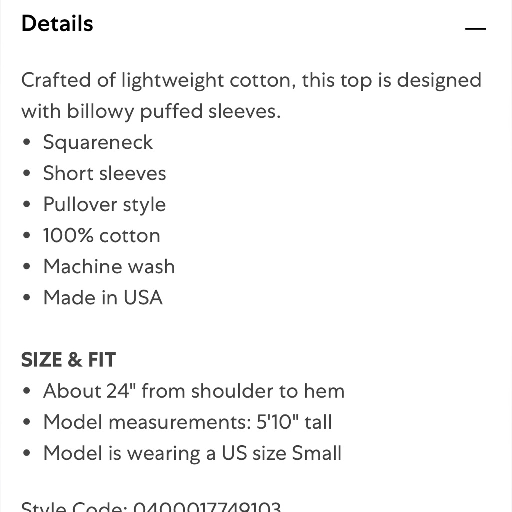 Honorine Cotton Gauze Francesca Top. Size M. Nwt — image 7 of 7